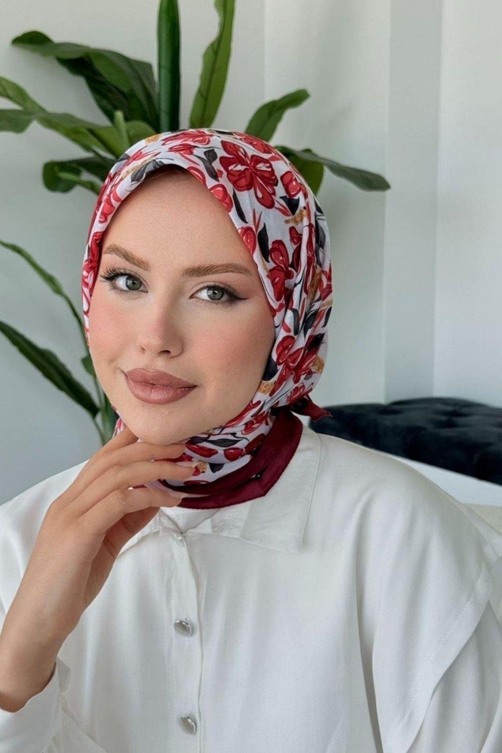 Meva Soft Eşarp Bordo 80080 