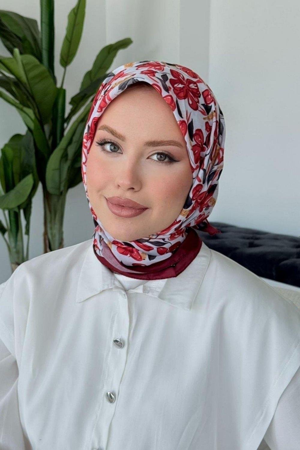 Meva Soft Eşarp Bordo 80080 