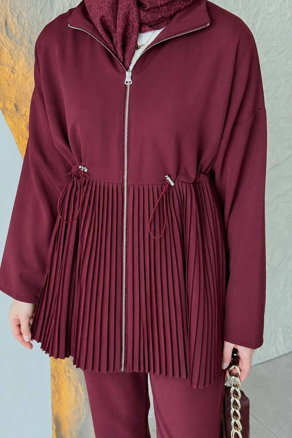 Mabella Piliseli Takım Bordo 8010 