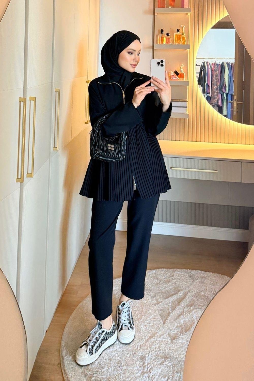 Mabella Piliseli Takım Siyah 8010 