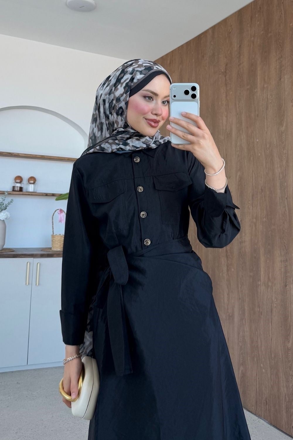 Suvena Yandan Bağlamalı Elbise Siyah 80390 