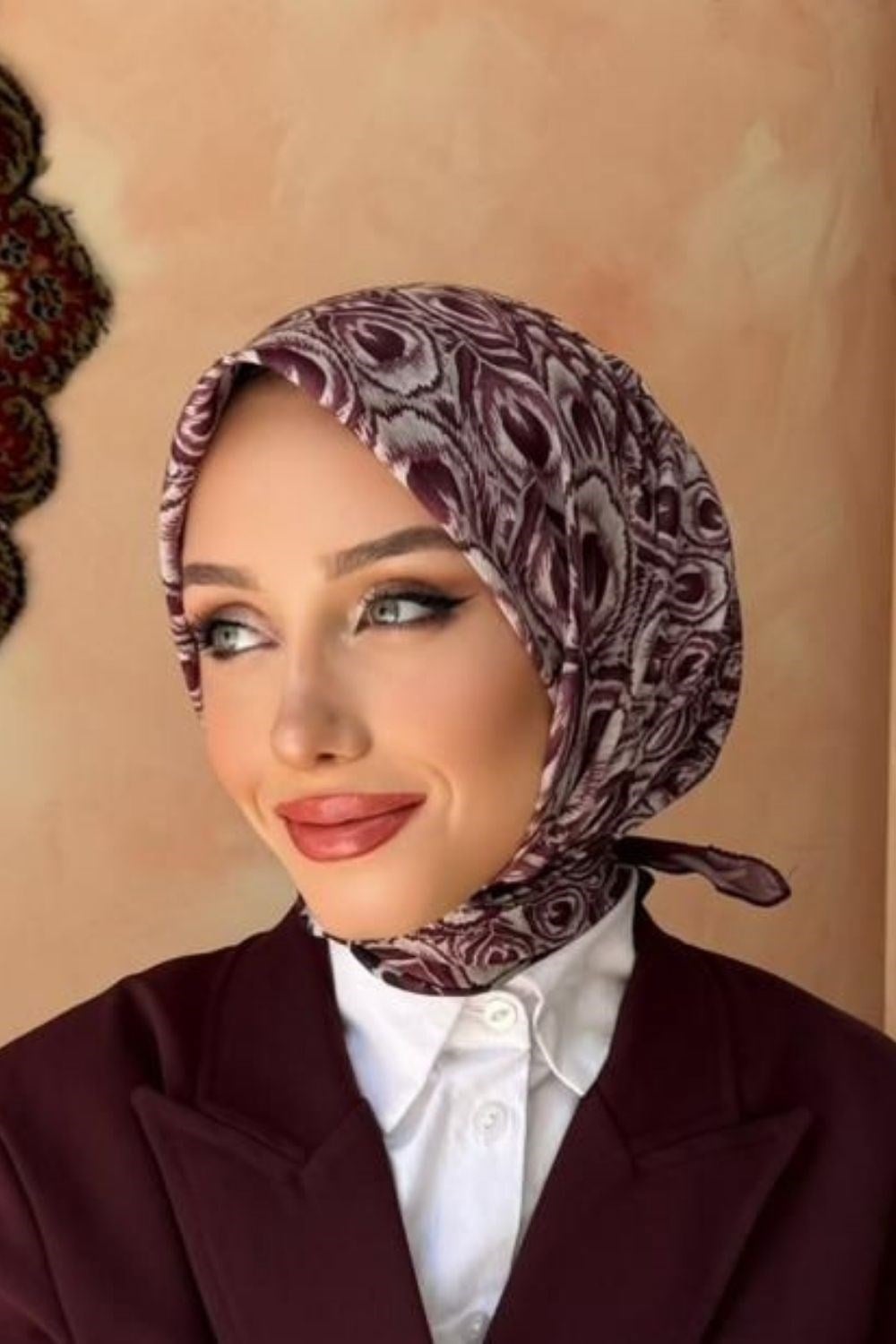 Leafora Aqua Soft Eşarp Mürdüm 8047 