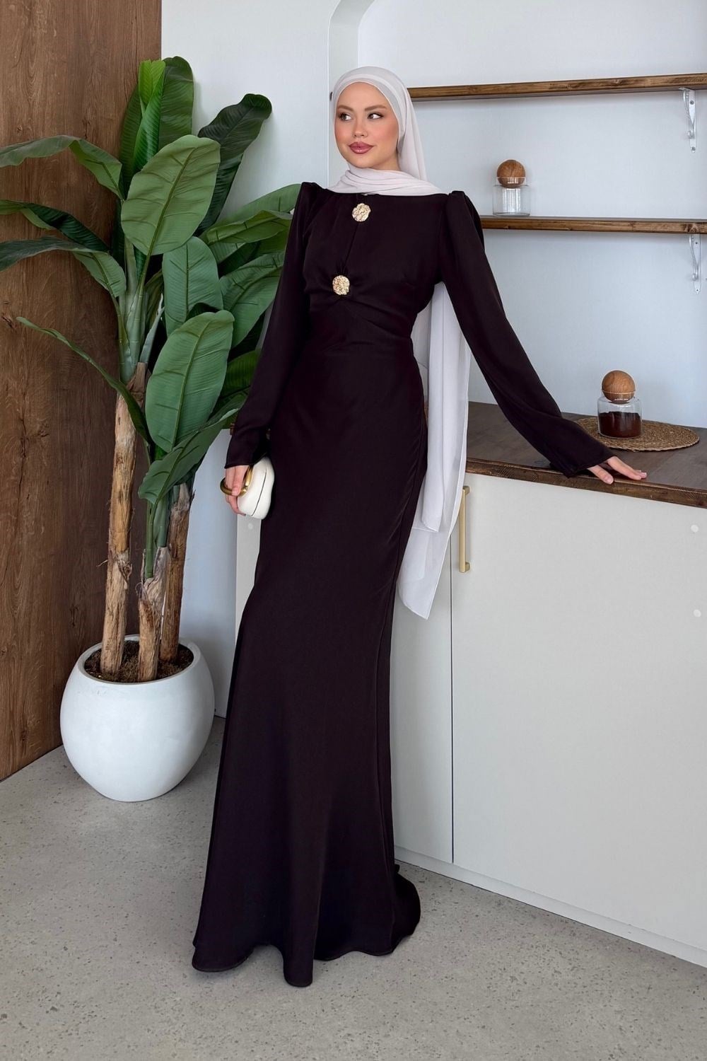 Rosalie Abiye Acı Kahve 8049 