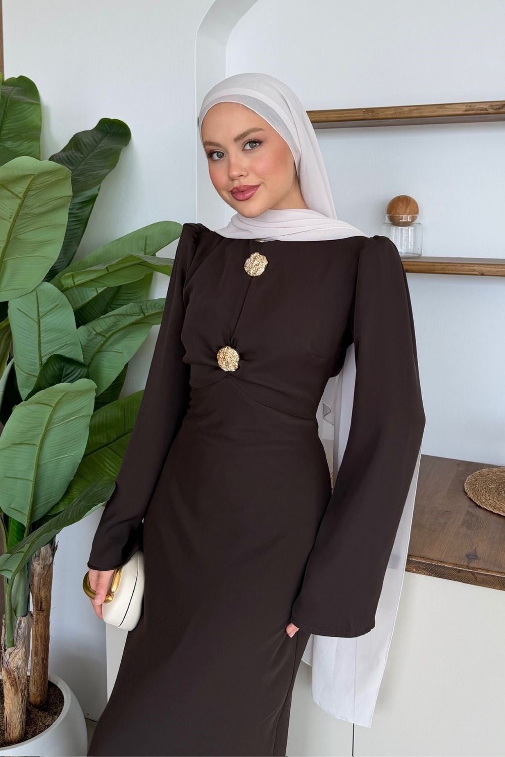 Rosalie Abiye Acı Kahve 8049 