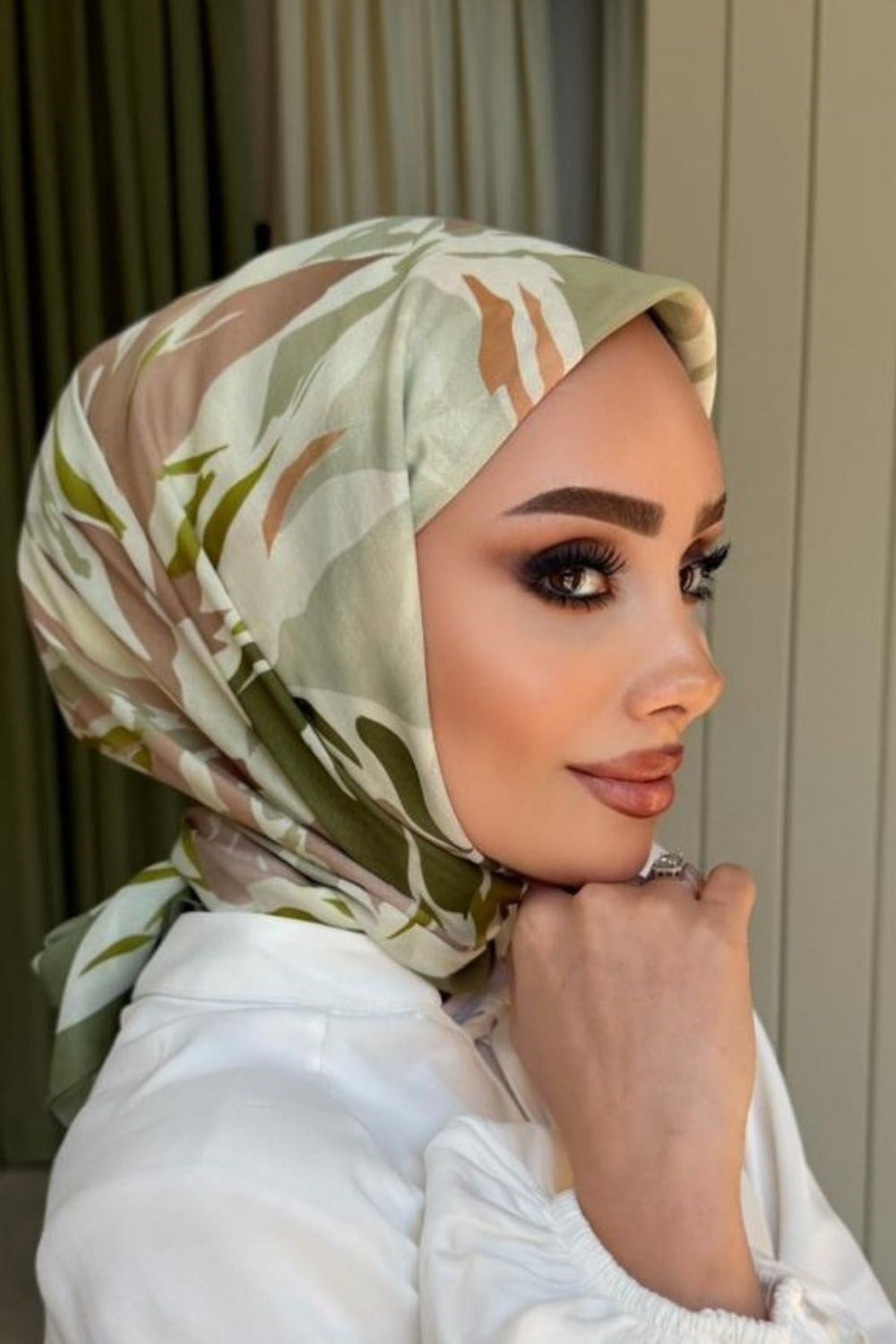 Çiğdem Soft Eşarp Haki 80490 
