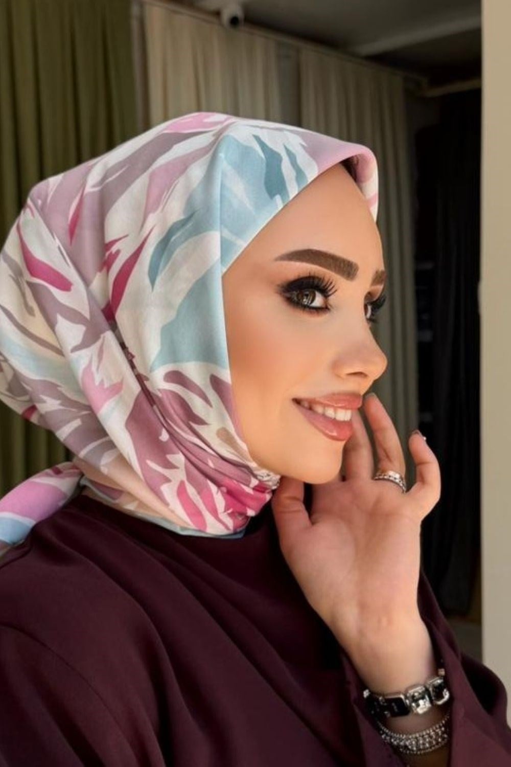 Çiğdem Soft Eşarp Pembe 80490 