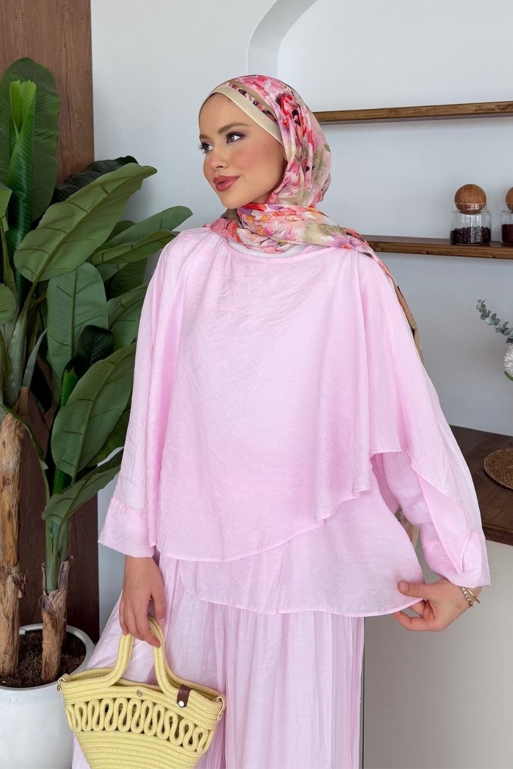 Beste Pantolonlu Takım Pembe 80500 