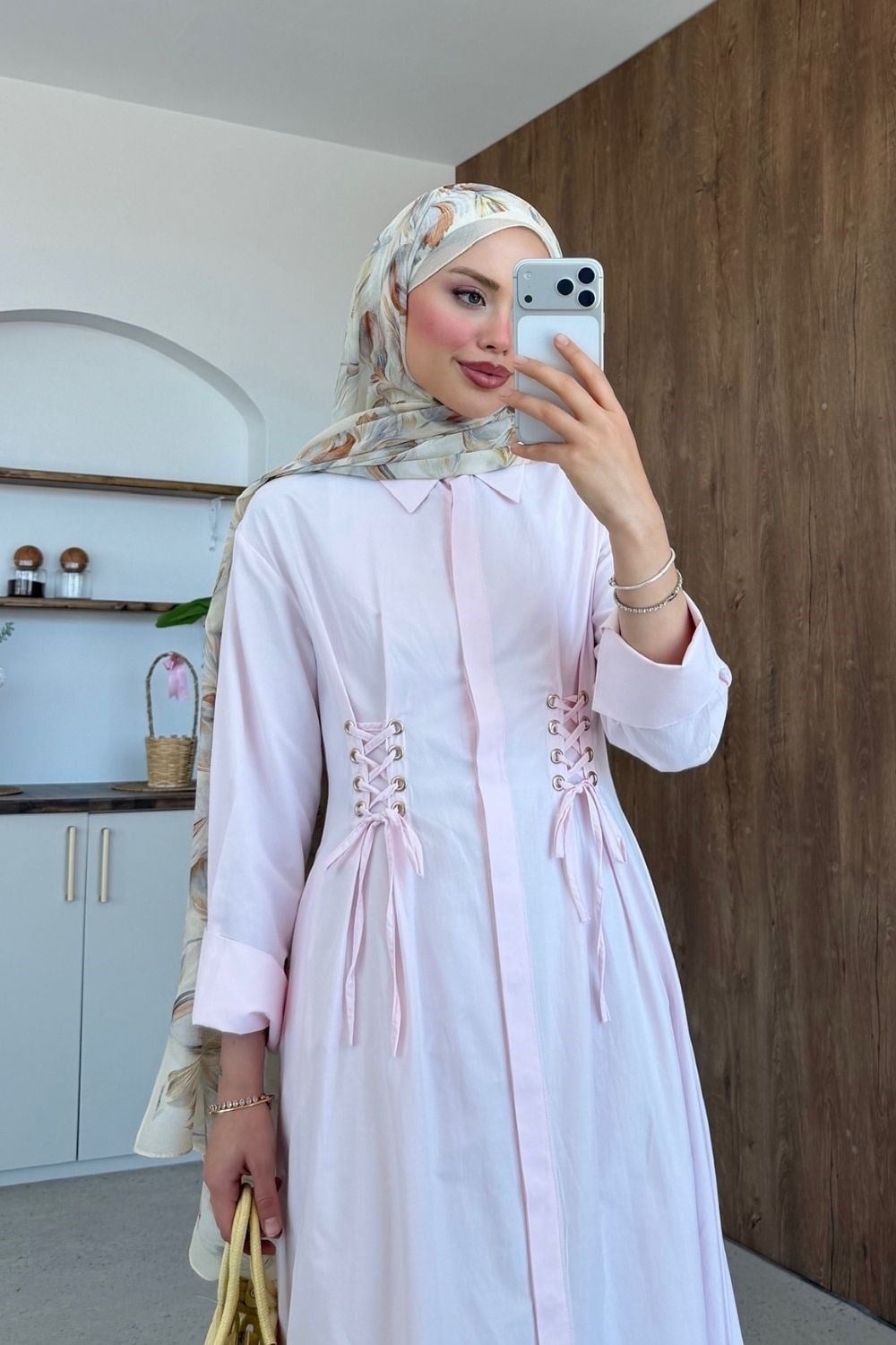 Estella Kuşgözlü Elbise Pembe 8053 