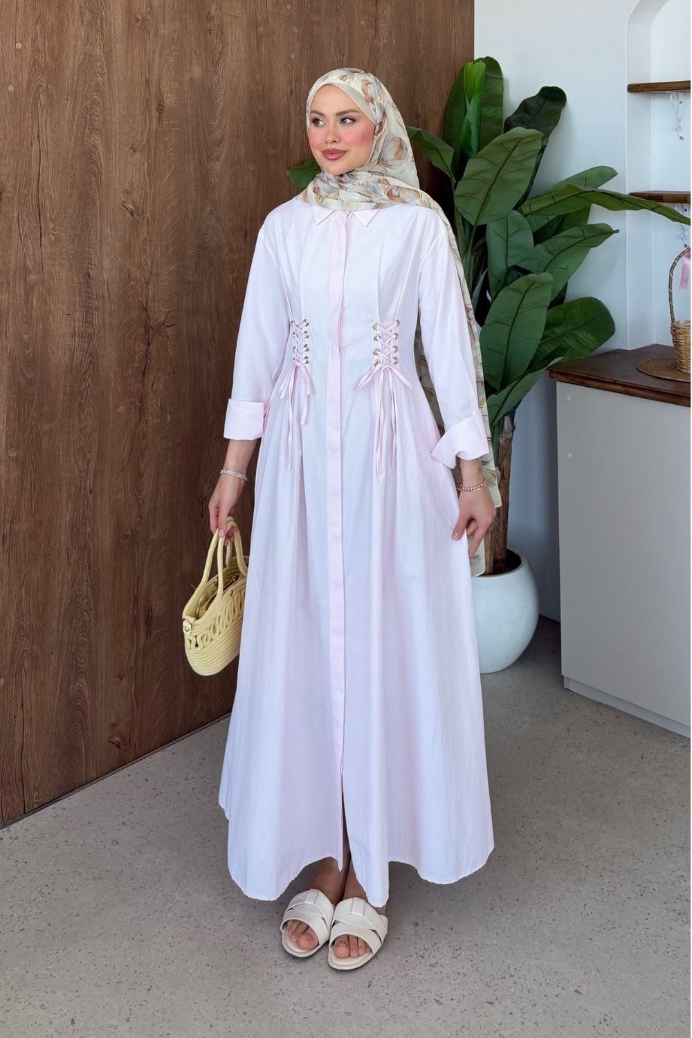 Estella Kuşgözlü Elbise Pembe 8053 