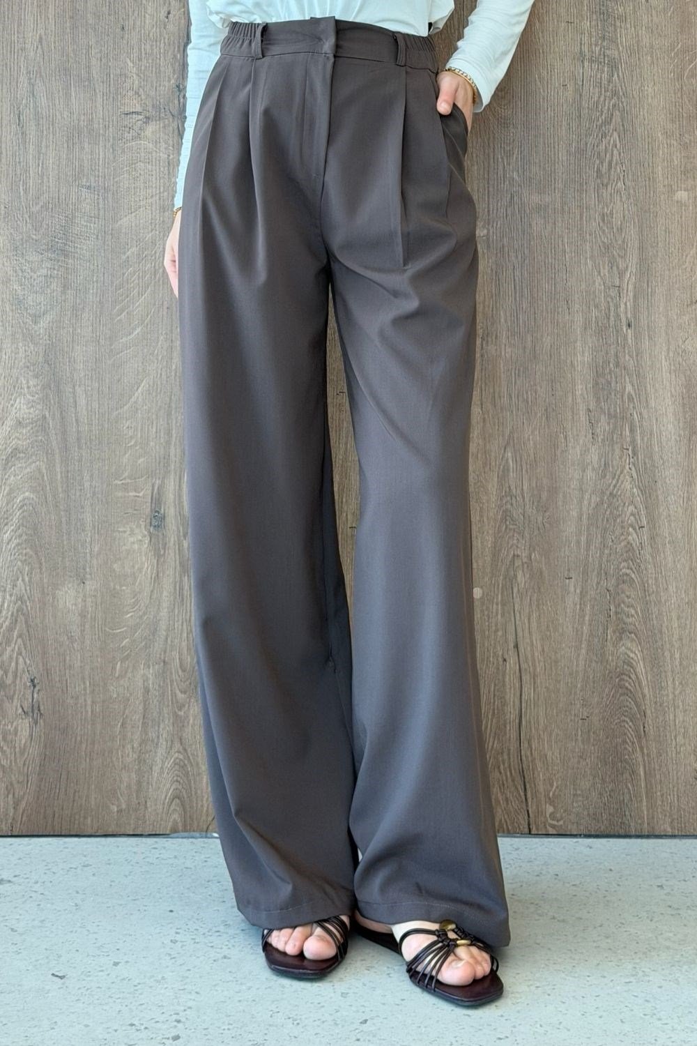 Fas Kumaş Pantolon Kahverengi 8065 