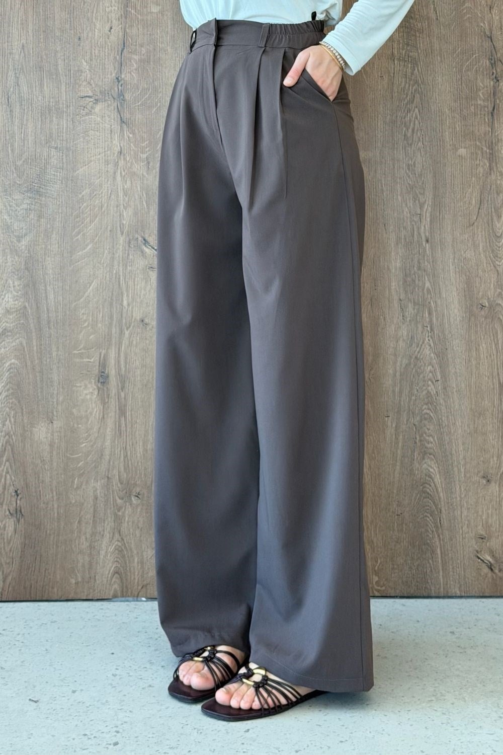 Fas Kumaş Pantolon Kahverengi 8065 