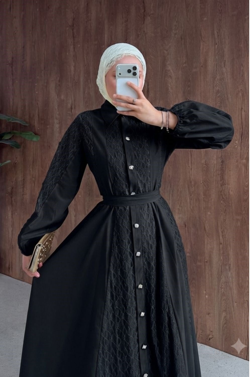 Romantik Dantel Detaylı Elbise Siyah 80650 