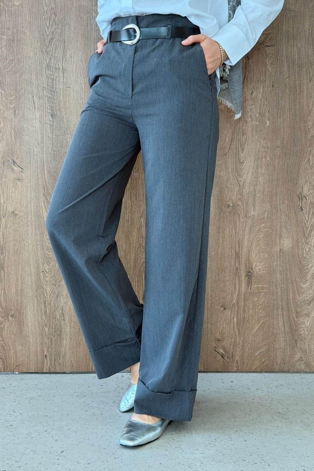 Duble Paça Pantolon Füme 8067 