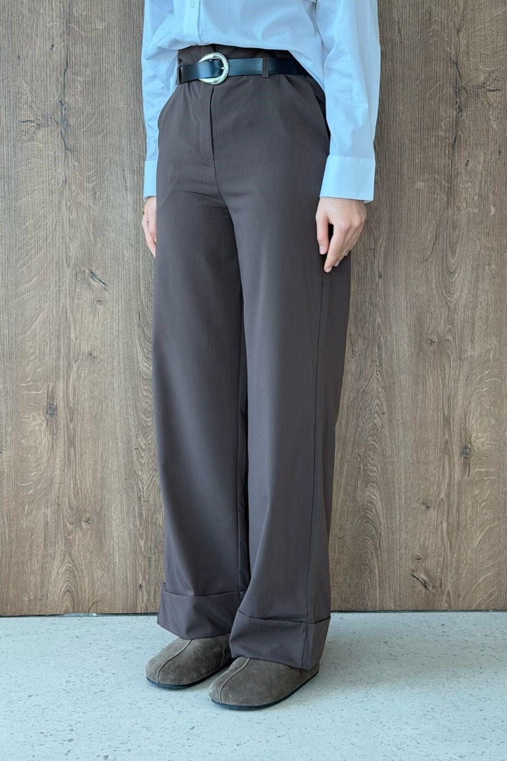 Duble Paça Pantolon Kahverengi 8067 