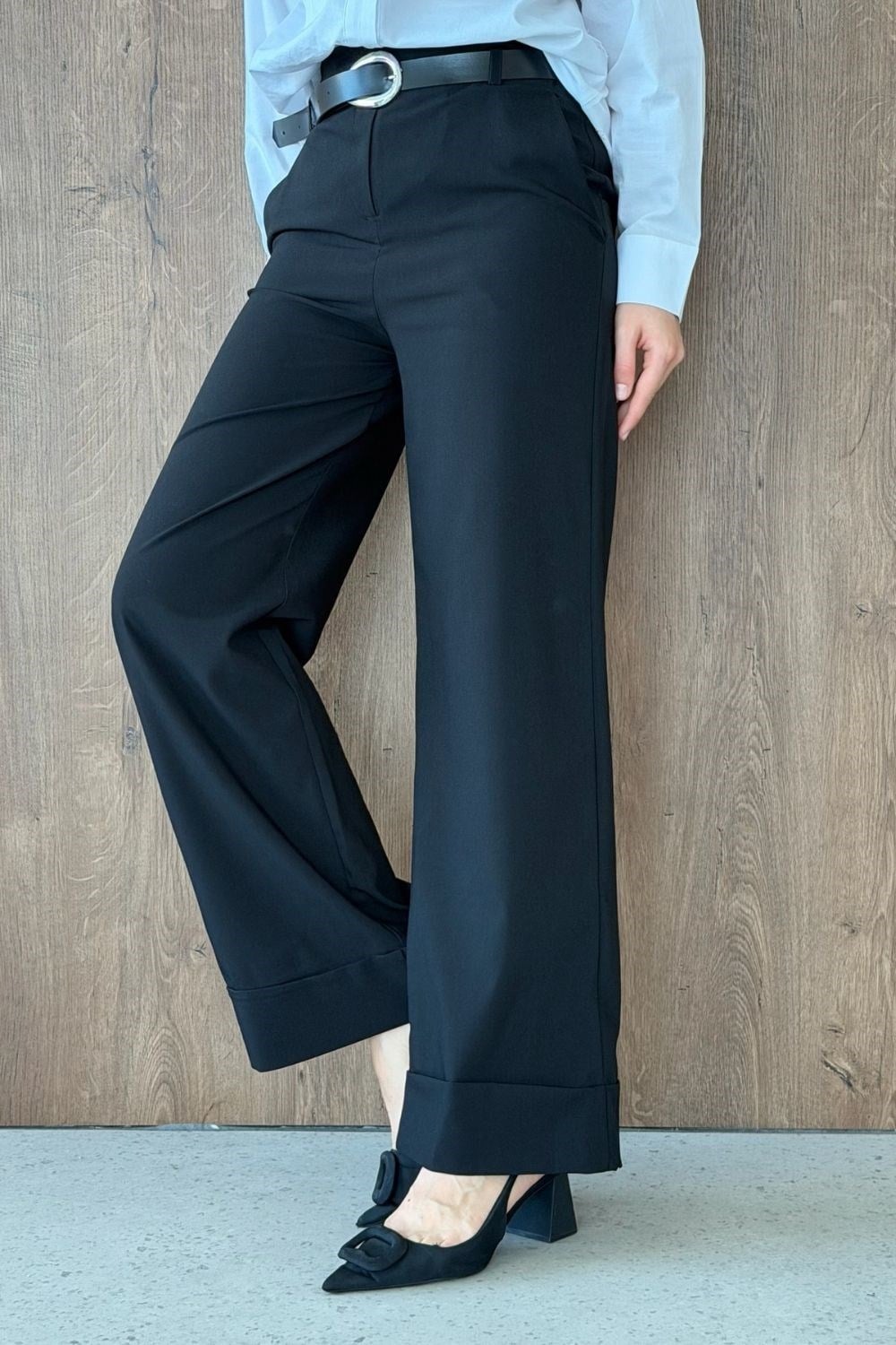 Duble Paça Pantolon Siyah 8067 
