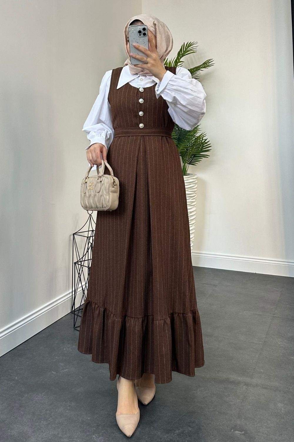 Tanla Elbise Kahverengi 8128 