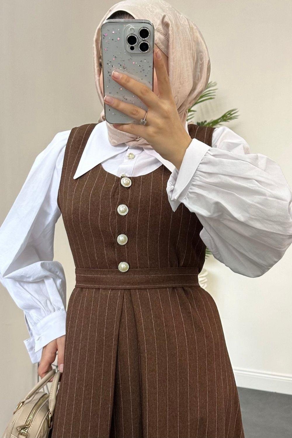 Tanla Elbise Kahverengi 8128 