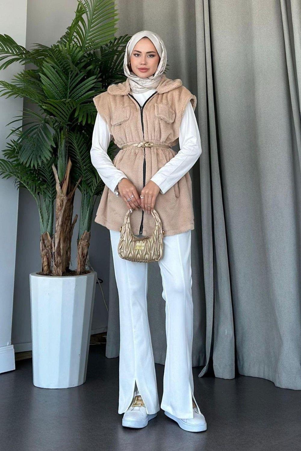 Teddy Yelek Bej 8144 