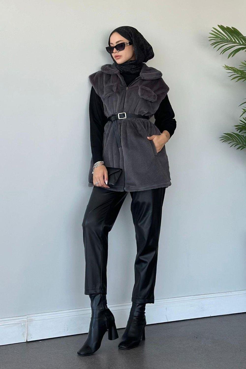 Teddy Yelek Gri 8144 