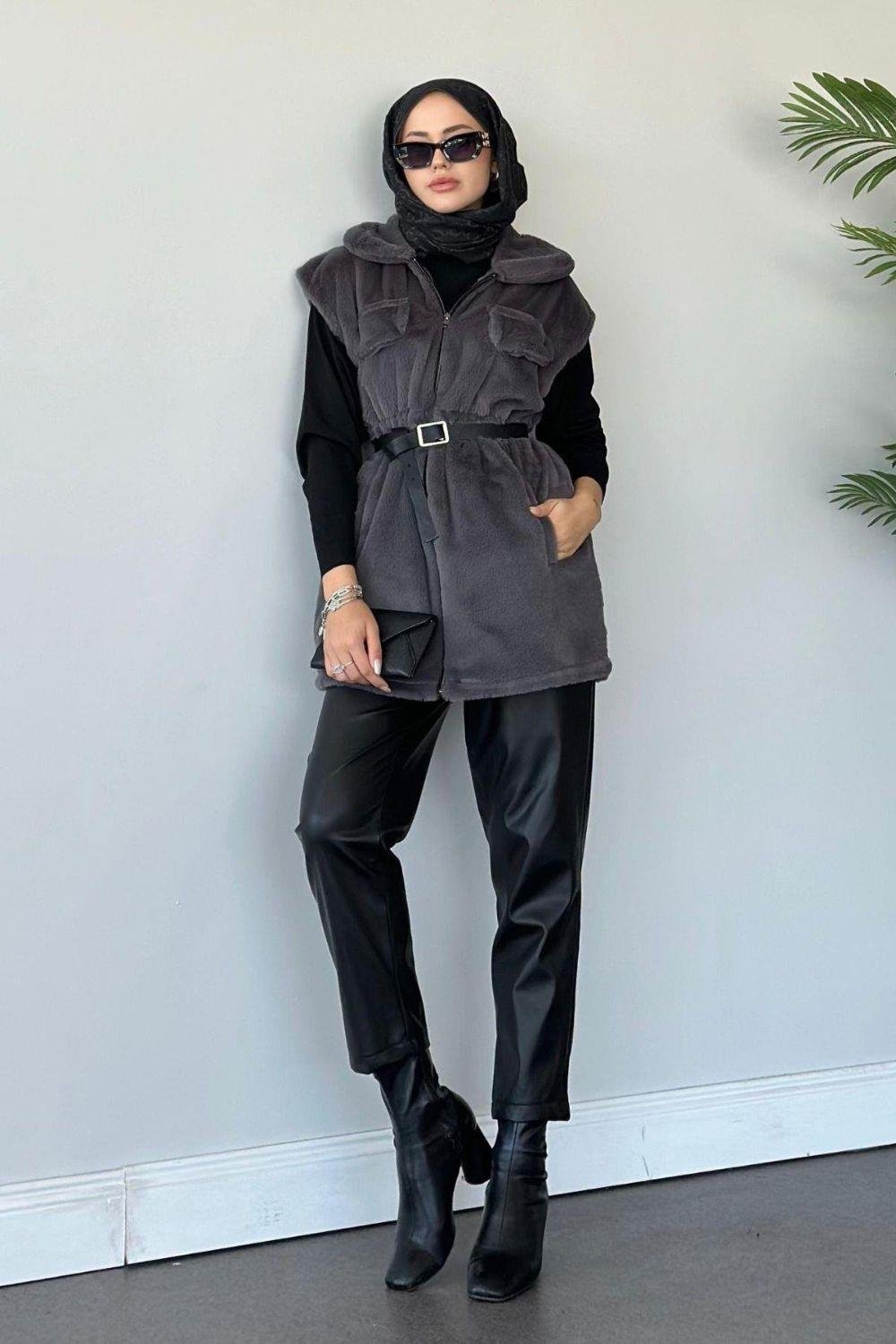 Teddy Yelek Gri 8144 