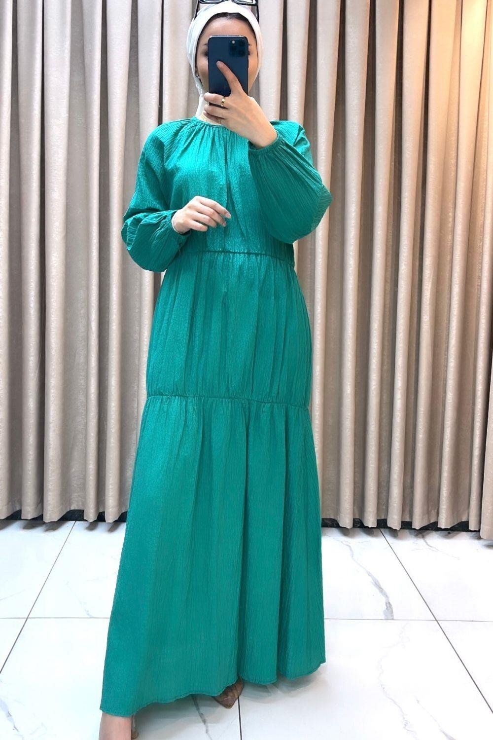 Kat Kat Elbise Yeşil 8147 