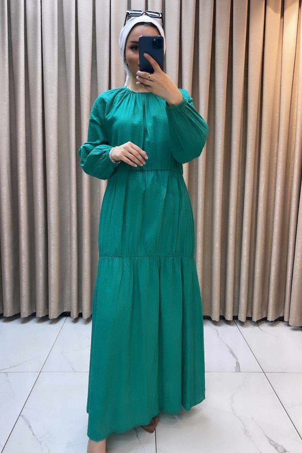 Kat Kat Elbise Yeşil 8147 