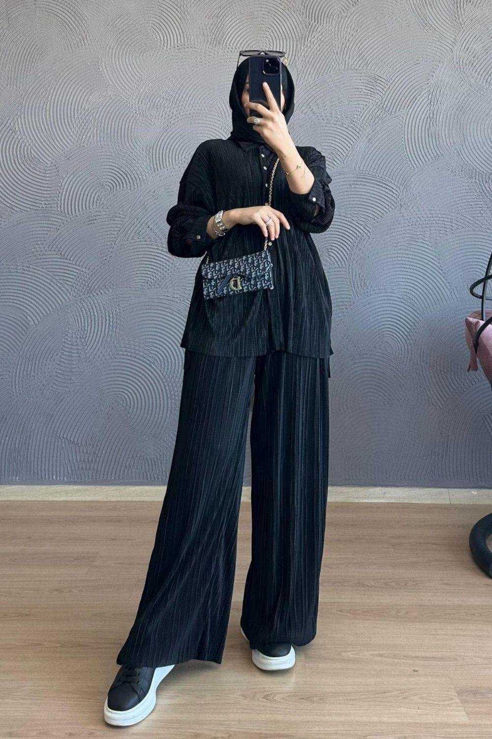 Piliseli Takım Siyah 8302 