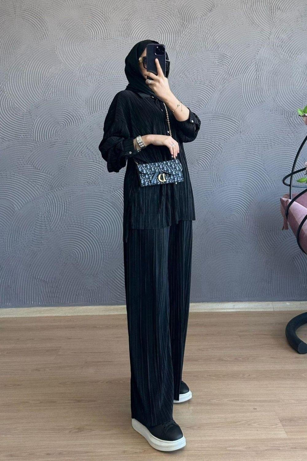 Piliseli Takım Siyah 8302 