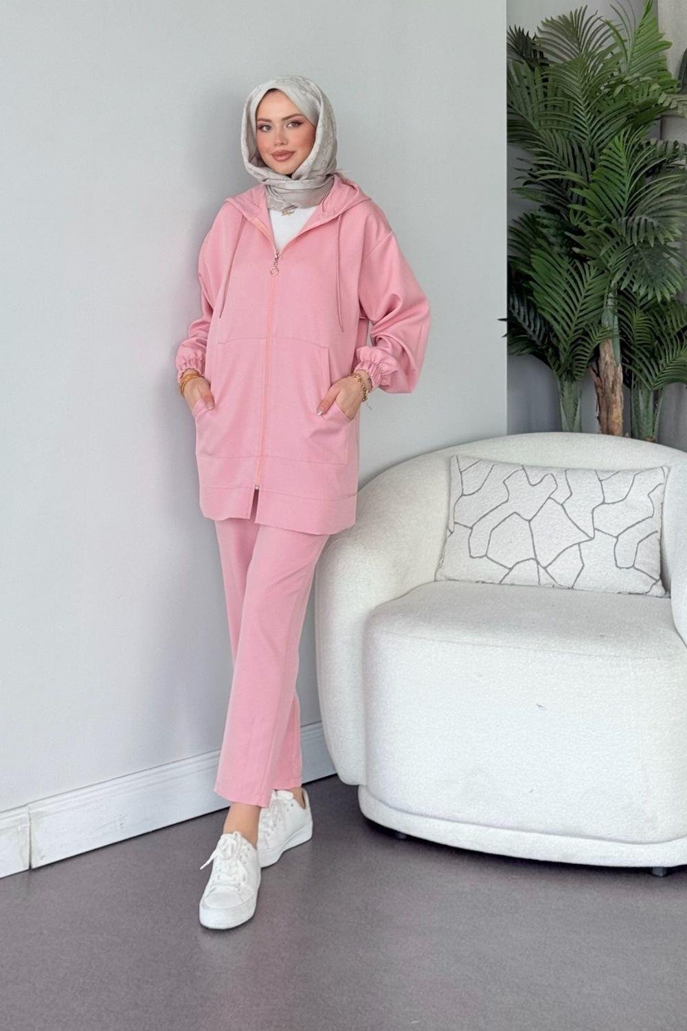 Fermuarlı Spor Takım Pembe 83810 