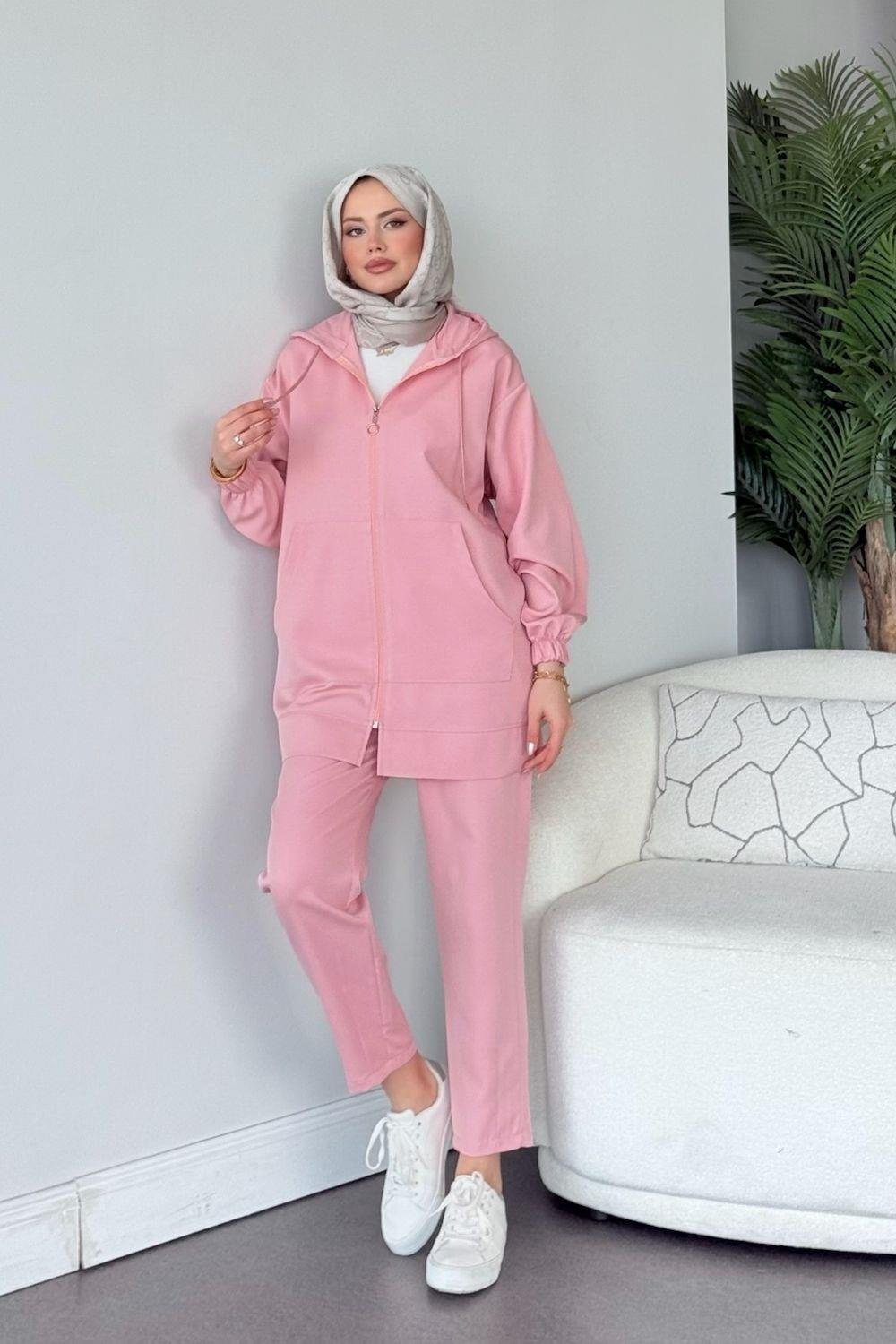 Fermuarlı Spor Takım Pembe 83810 