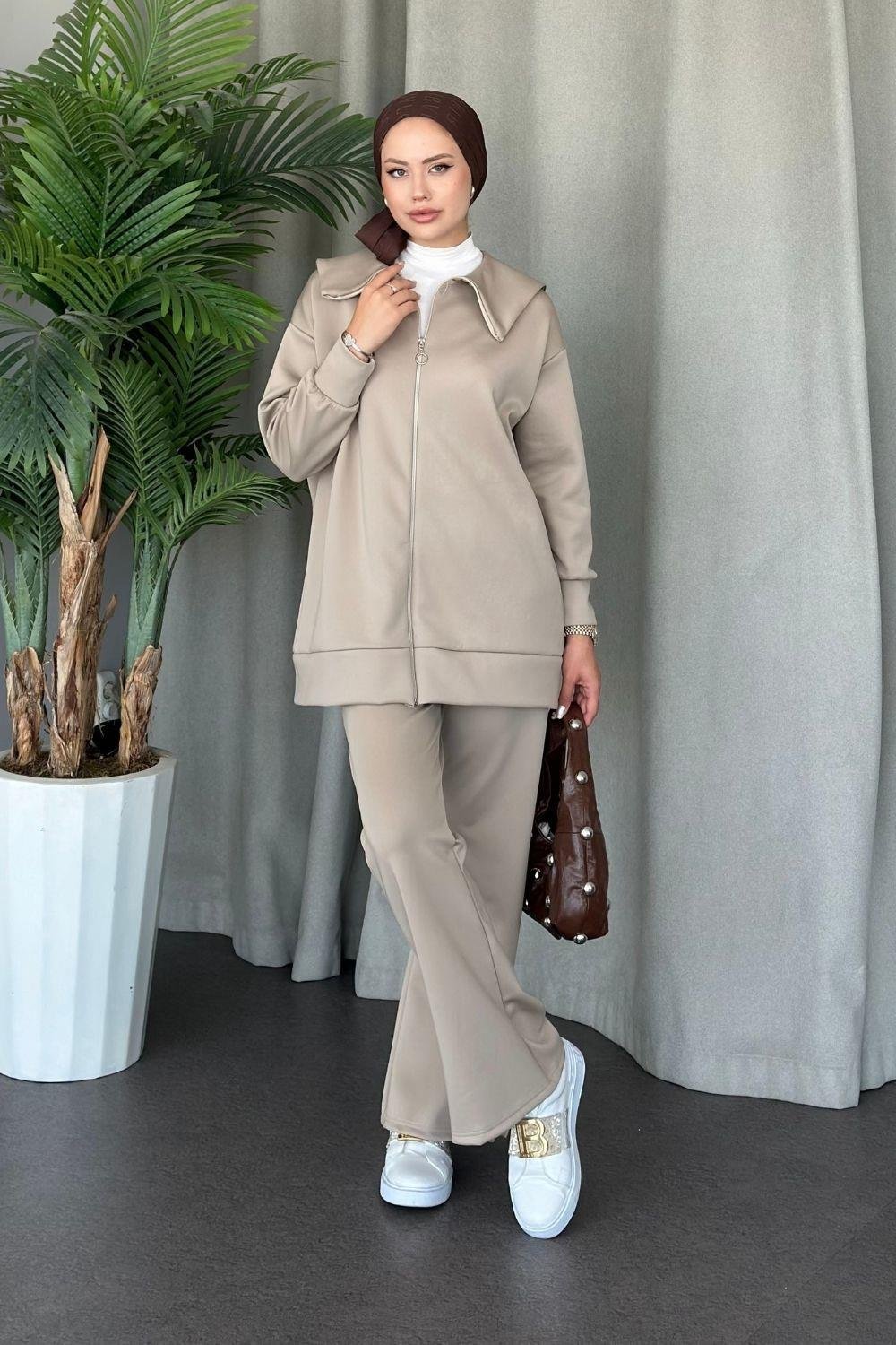 Serenay Scuba Takım Bej 8382 