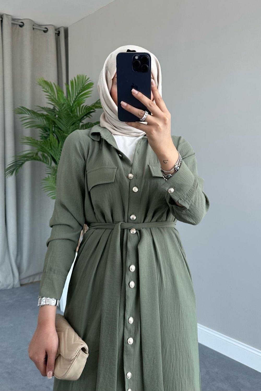 Uzun Altn Kap Haki 8383 