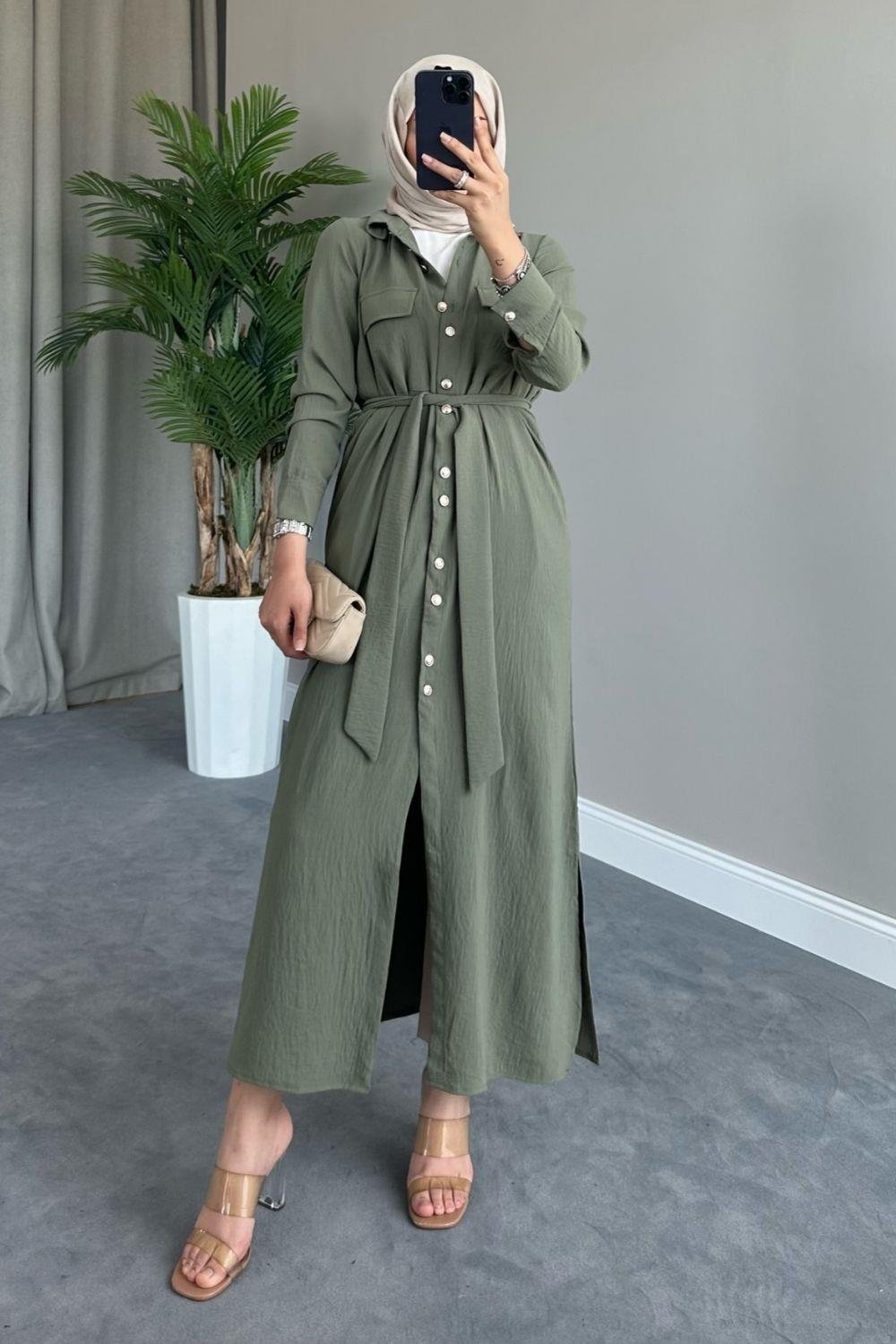 Uzun Altn Kap Haki 8383 