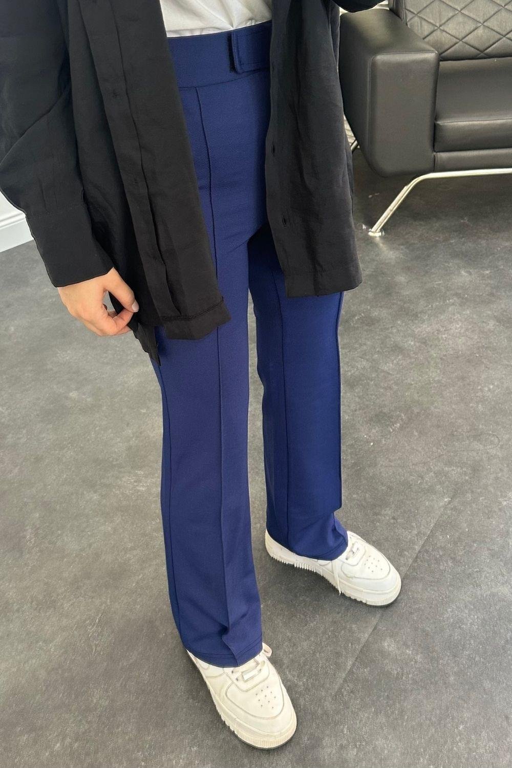 Çırtlı Pantolon Lacivert 8666 