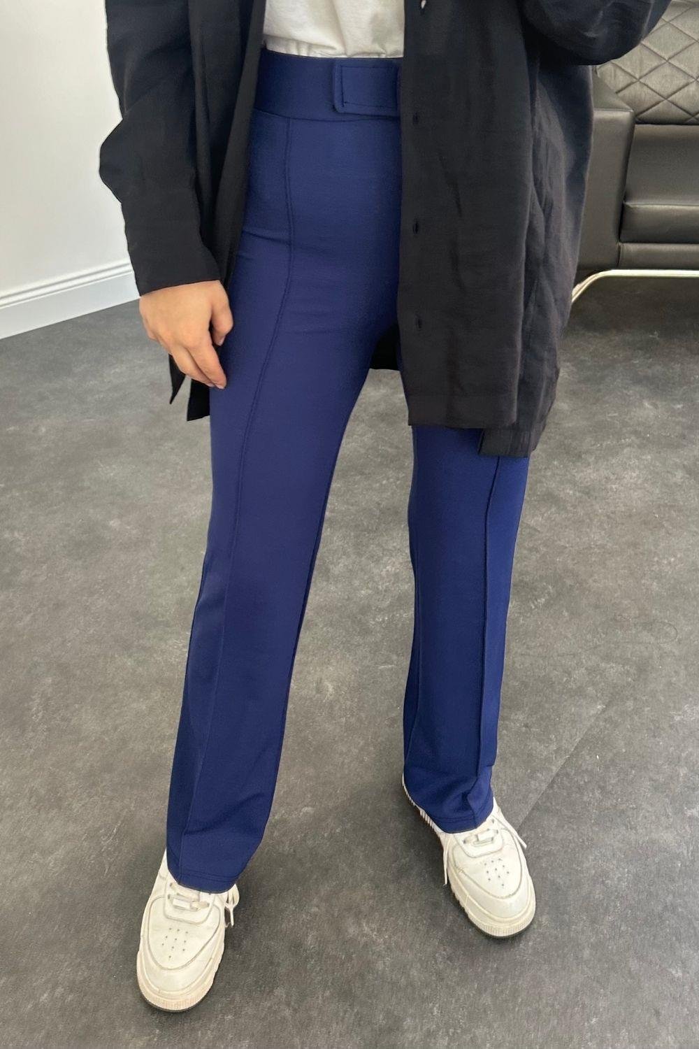 Çırtlı Pantolon Lacivert 8666 