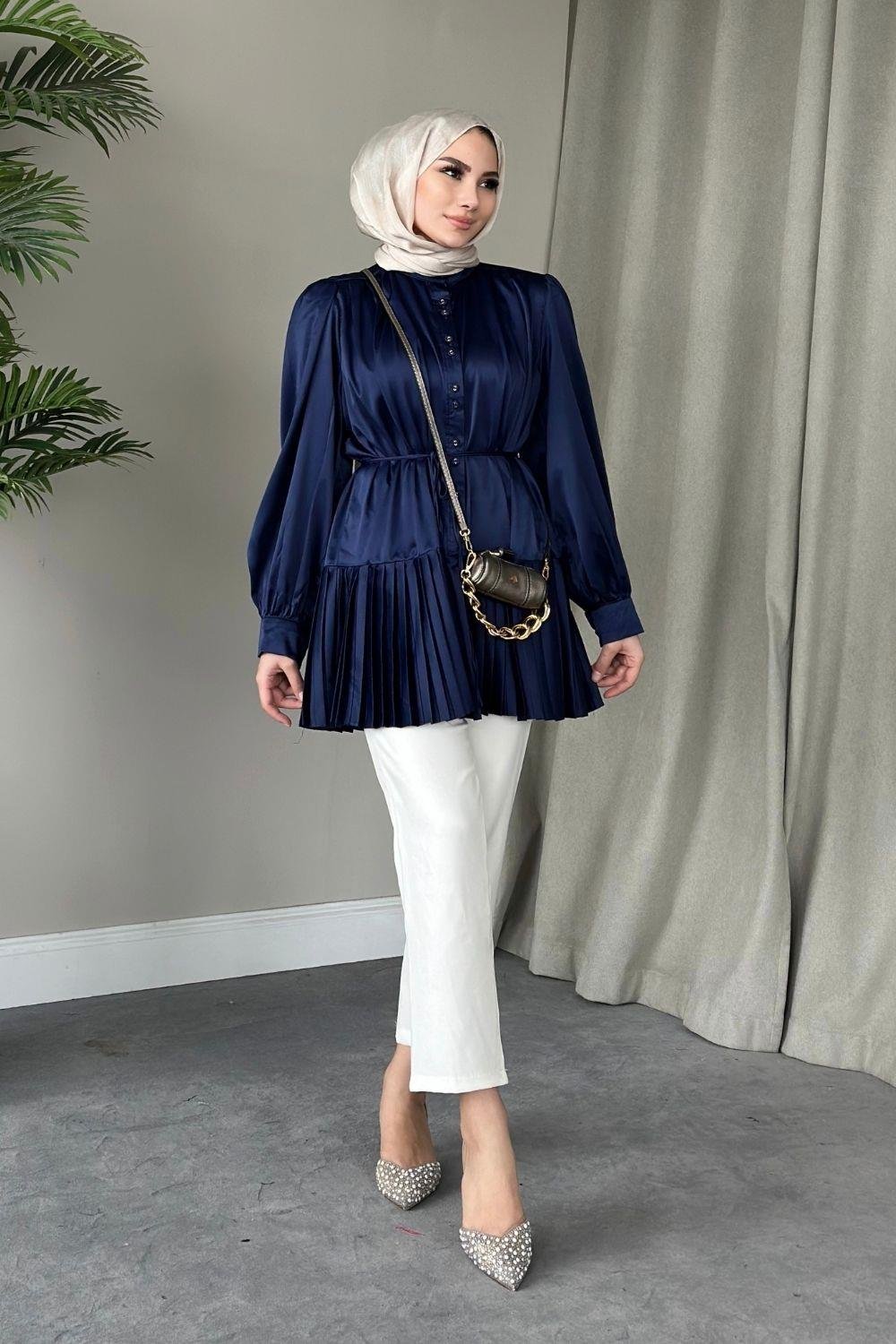 Milano Piliseli Gömlek Lacivert 8676 