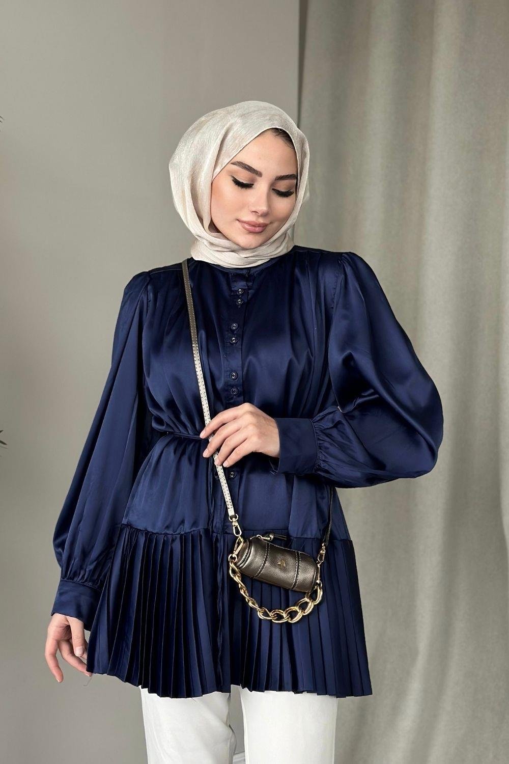 Milano Piliseli Gömlek Lacivert 8676 