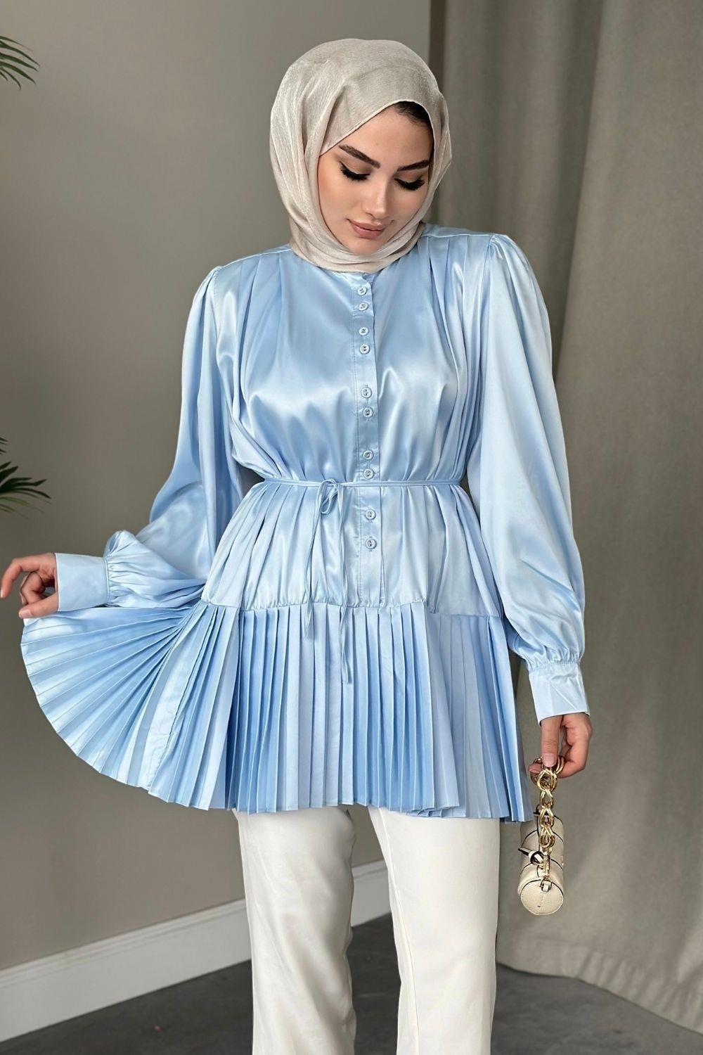 Milano Piliseli Gömlek Mavi 8676 