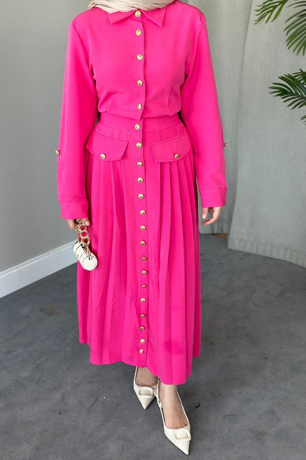 Sera Elbise Fuşya 8696 