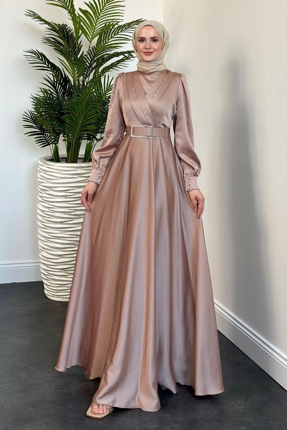 Belma Abiye Bej 8983 