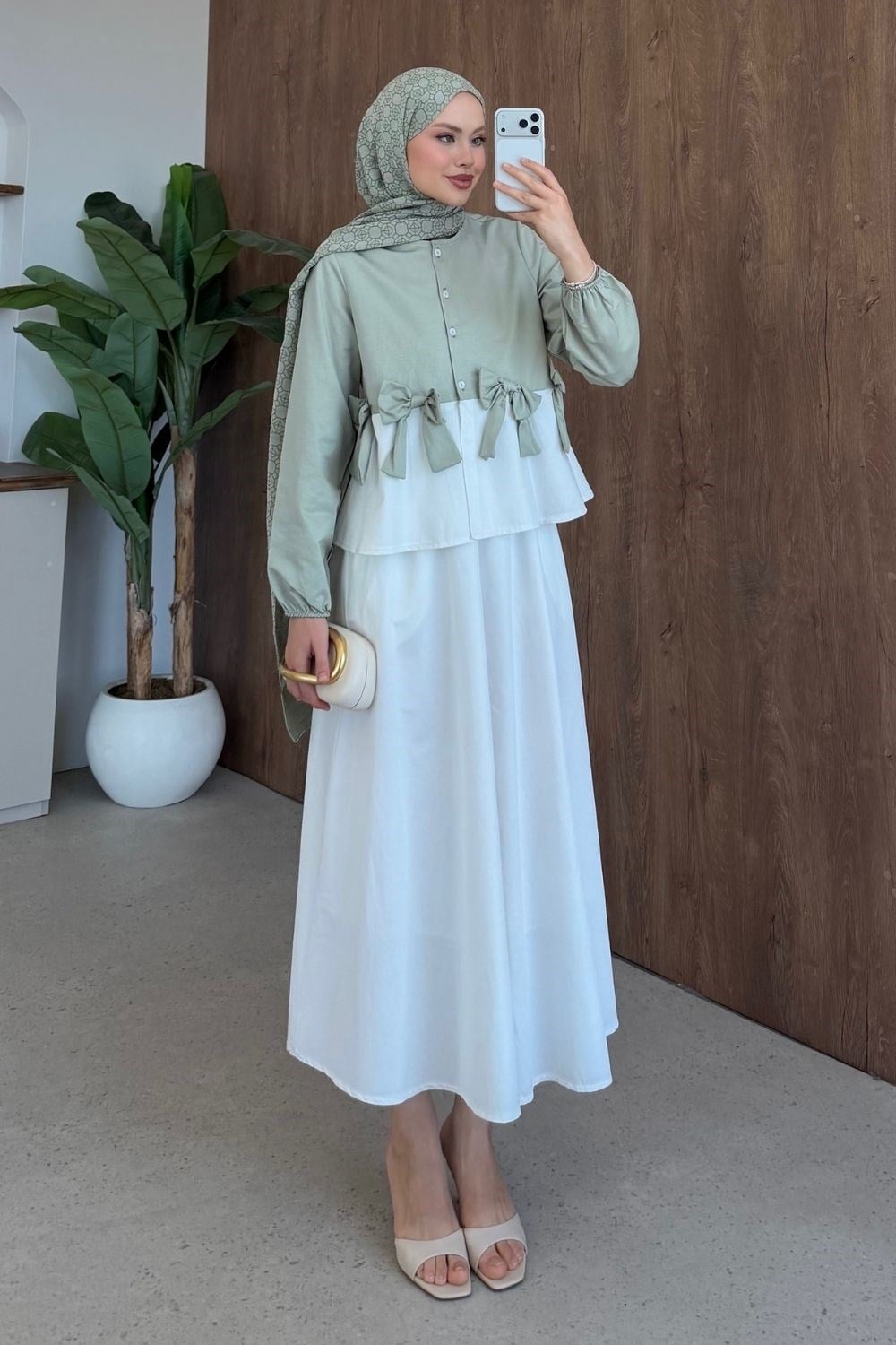 Kurdele Etekli Takım Mint 90163 