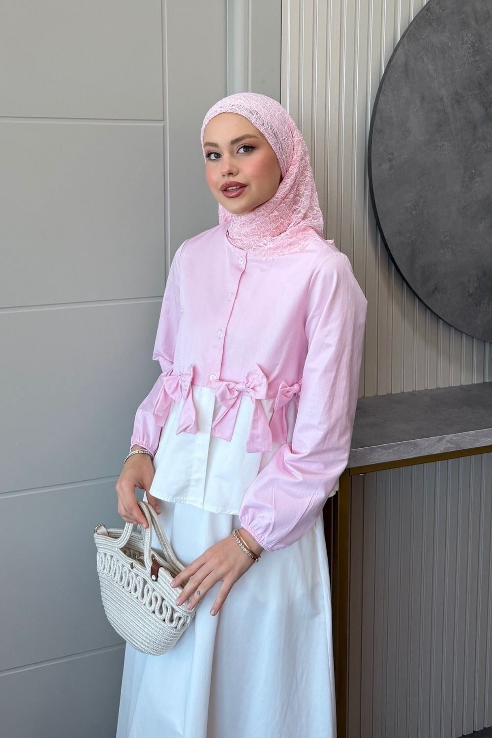 Kurdele Etekli Takım Pembe 90163 