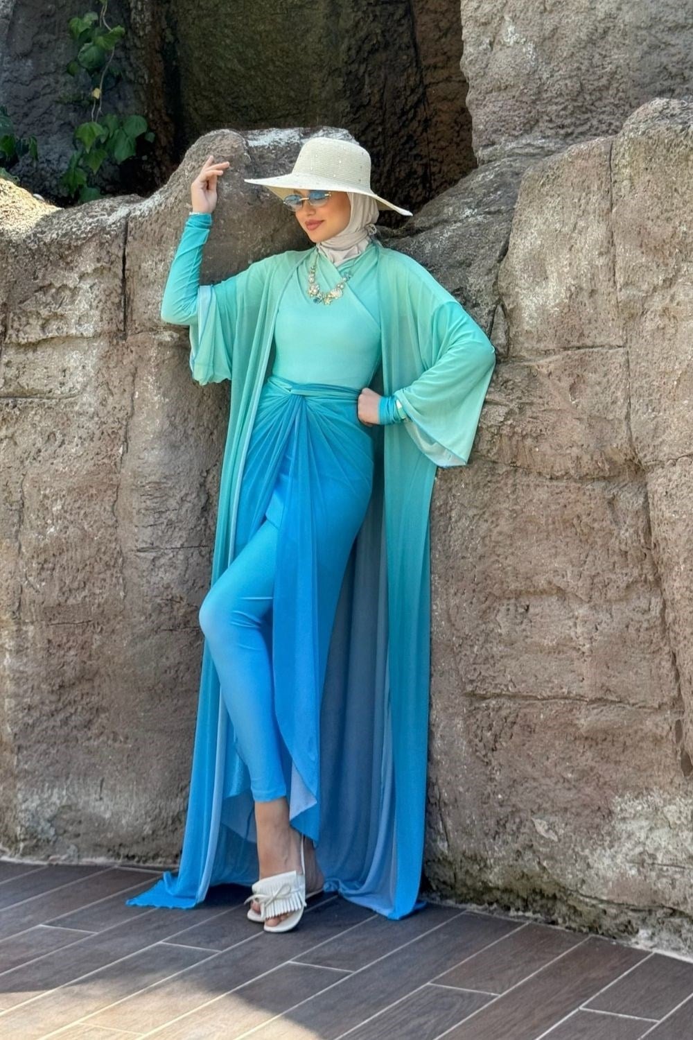Aqua Ombre Pareo Mavi 90166 