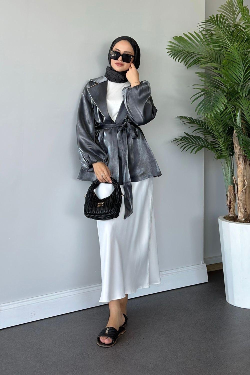 Lilya Ceket Gri 9307 