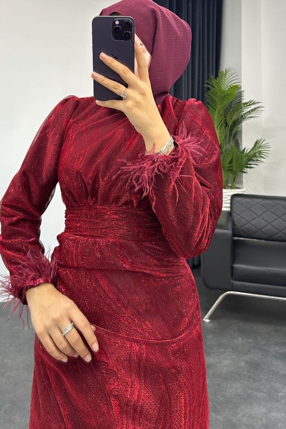 Selana  Abiye Bordo 9496 