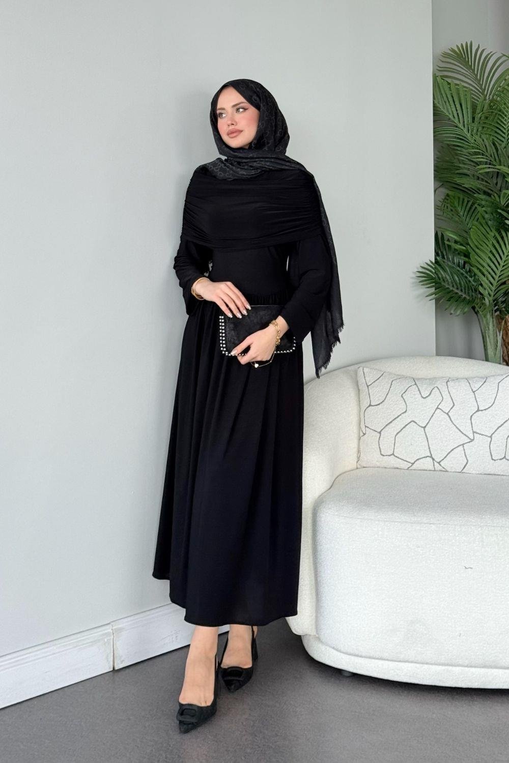 Süma Elbise Siyah 9611 