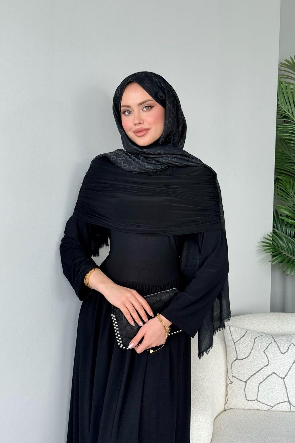 Süma Elbise Siyah 9611 