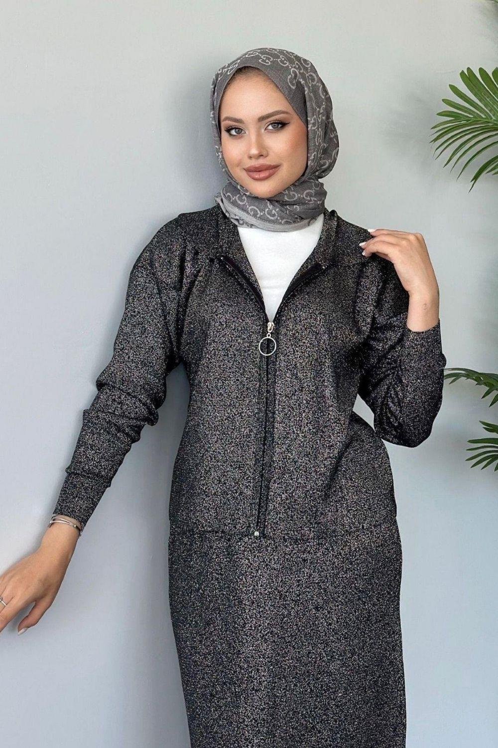 Sindirella Etekli Triko Takım Antrasit 9878 