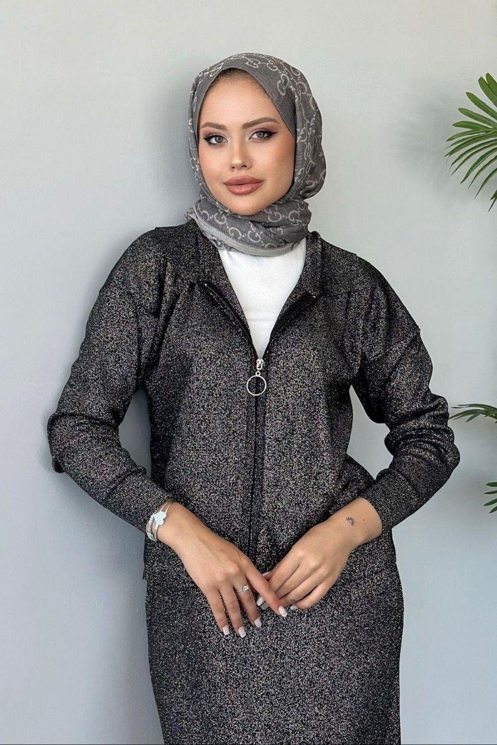 Sindirella Etekli Triko Takım Antrasit 9878 