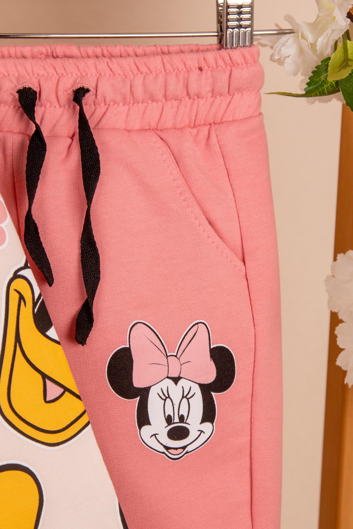 Disney Karakterli Cepli Kız Takım PembeUzun TakımDisney Karakterli Cepli Kız Takım Pembe